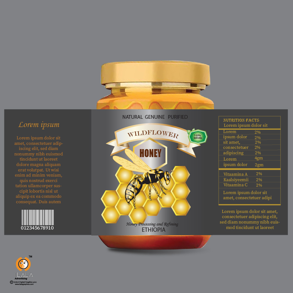 ILALA product label vector template 2376654