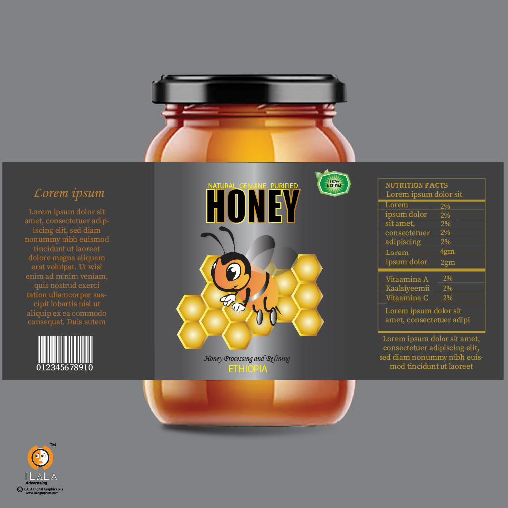 ILALA product label vector template 2876